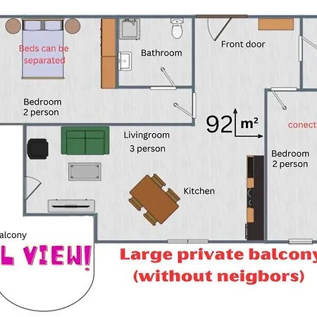 Apartment Bella - 3 Pools, 2 Bedrooms & 2 Bathrooms Slantschew brjag